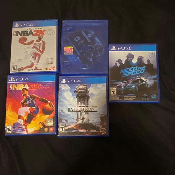 PlayStation 4 Video Game Bundle - Blue Cases